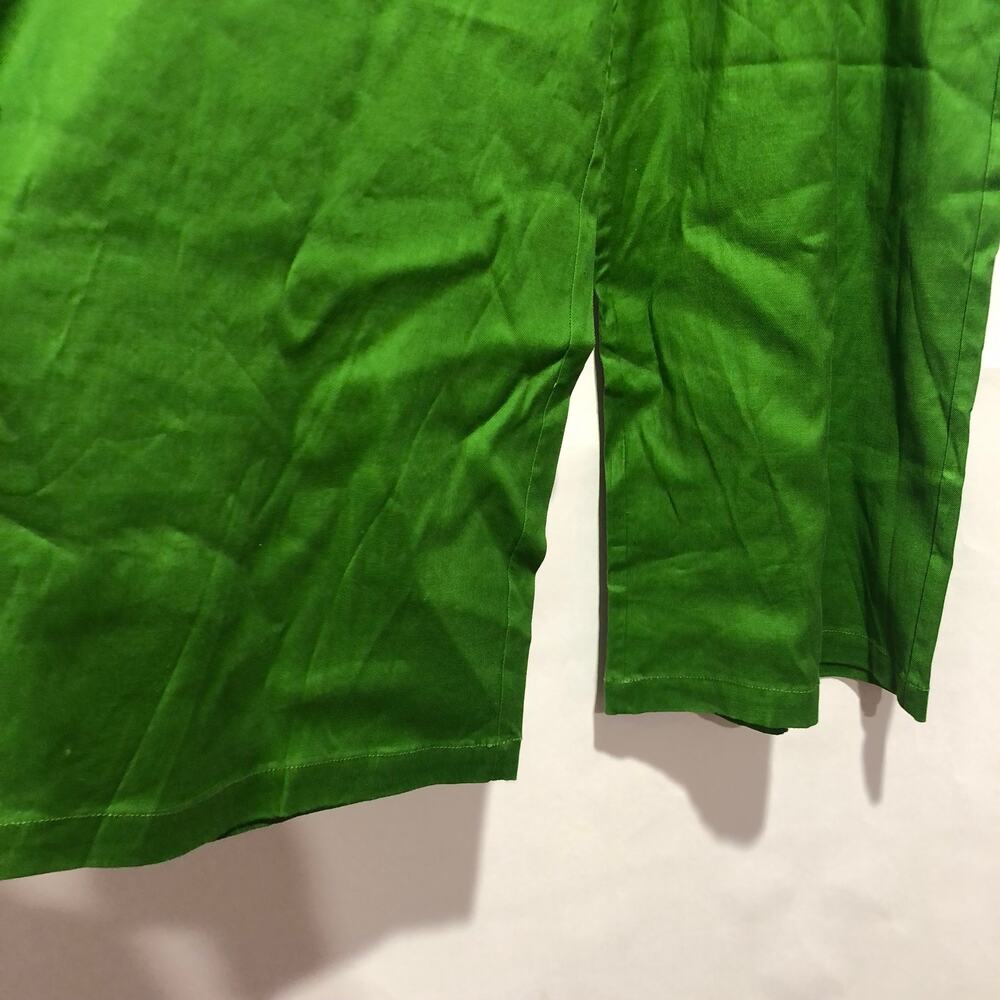 Anthropologie Maeve Wide-Leg Pull-On Green Linen-Blend Pants Size L $130 - Picture 5 of 7